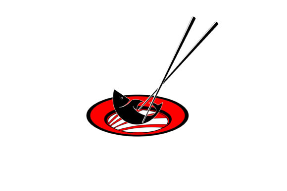 Chopstick Swoosh Bowl Oriental Japanese: A Versatile Design Template for Creative Projects