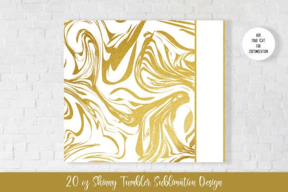 Gold Glitter Marble Skinny Tumbler 20oz – A Stylish and Functional Sublimation Design