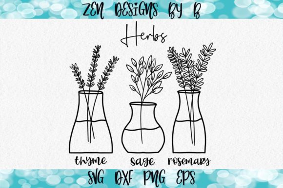 Hand Drawn Herbs, Sage, Rosemary, Thyme: A Creative Resource for Modern Designers and Craft Enthusiasts