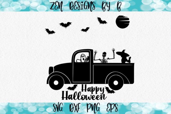 Happy Halloween Vintage Truck: A Timeless Design for Modern Creators