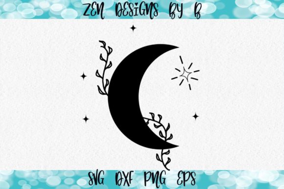 Moon with Vines Hand Drawn: A Unique Design Element for Creative Projects