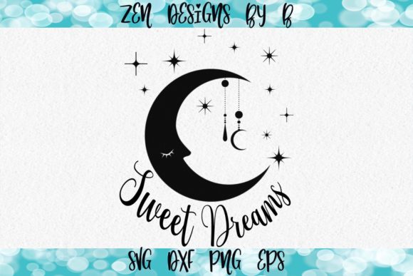 Sweet Dreams and Moon Graphic Hand Drawn: A Creative Journey with ∞Hello From Zen Designs
