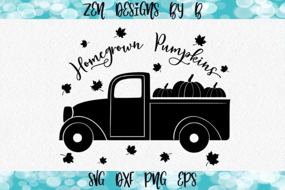 Vintage Truck Homegrown Pumpkins: A Nostalgic Design Trend for Modern Creators