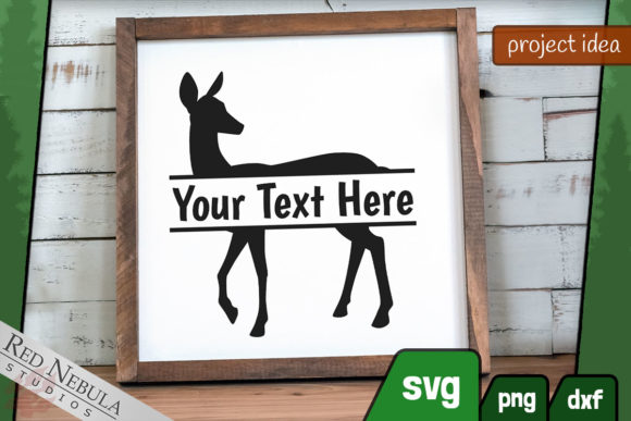 Woodland Deer Split Monogram: A Versatile Design for Customization